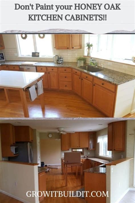 How To Update Honey Oak Kitchen Cabinets Without Painting The Walls