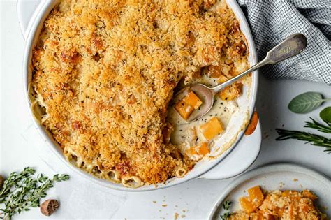 Cheesy Butternut Squash Gratin With Herby Breadcrumbs Pwwb