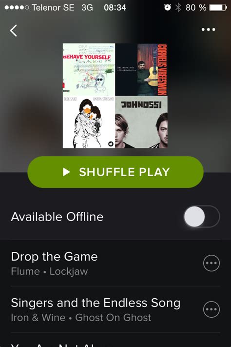 Go to a playlist and tap a track to play it. Mobile Remove the Shuffle / Play Button - The Spotify ...