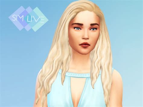 The Sims Resource Long Wavy Hair By Kikisimlive Sims 4 Hairs