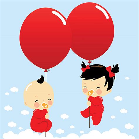 Royalty Free Newborn Twins Clip Art Vector Images