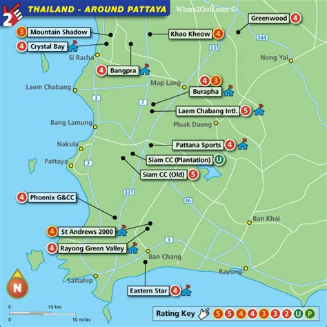 Pattaya Thailand Map
