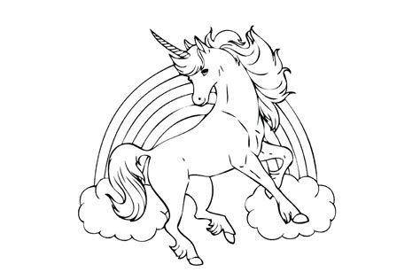 We have made a large collection of high quality unicorn coloring pages for printing. Rainbow Unicorn Coloring Pages Flying - Print Color Craft