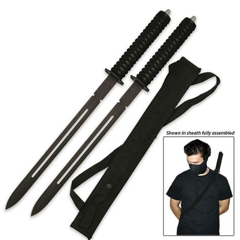 Tactical Twins Covert Two Piece Ninja Sword Set W Cross Body Sheath
