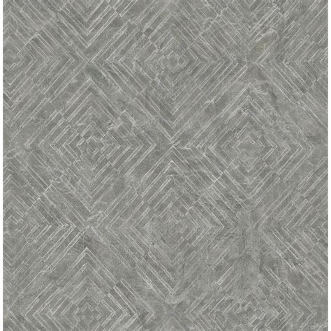 A Street Prints Labyrinth Pewter Geometric Paper Strippable Roll