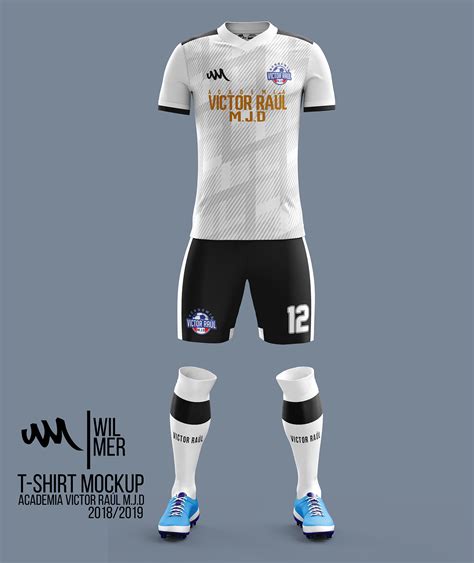 Free football uniform mockup psd template. Men's Full Soccer Kit with V-Neck Shirt Mockup on Behance ...