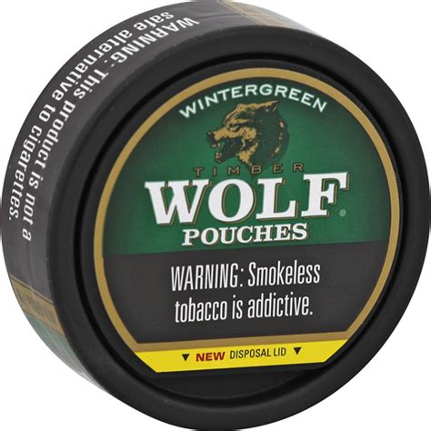 Timber Wolf Moist Snuff Wintergreen Pouches Tobacco Midway Iga