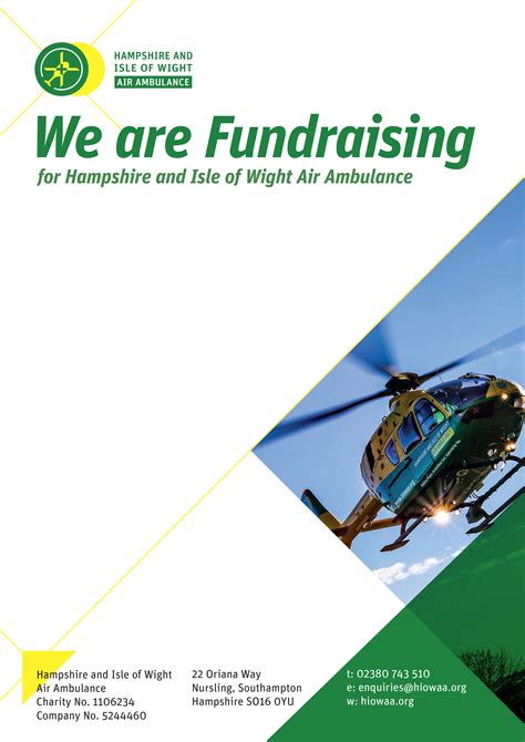 We Are Fundraising Poster 2 Hampshire And Isle Of Wight Air Ambulance