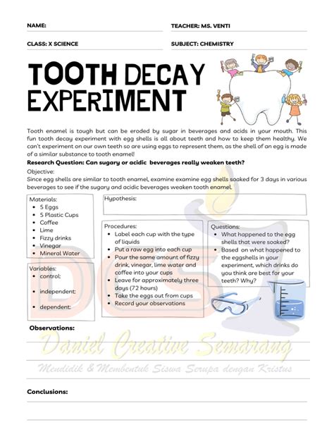 Tooth Decay Experiment