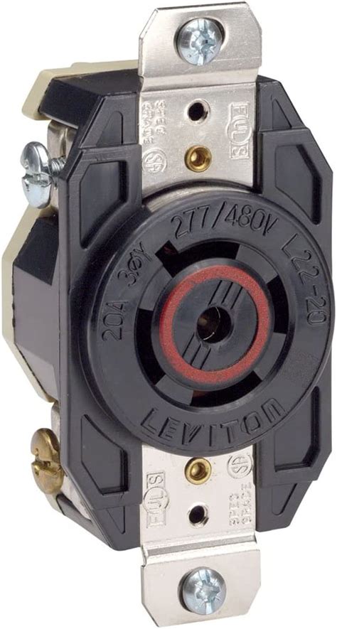 Leviton 2520 20 Amp 277480 Volt 3py Flush Mounting Locking