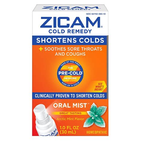 Zicam Cold Remedy Plus Oral Mist Arctic Mint Walgreens