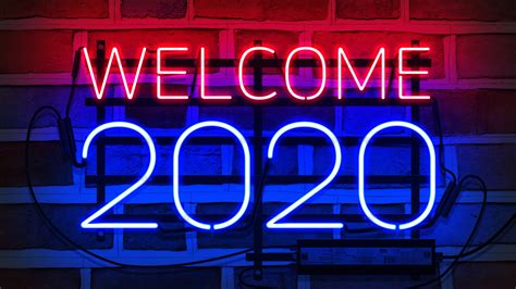 Welcome 2020 New Year Neon 4k Wallpapers Hd Wallpapers Id 29462
