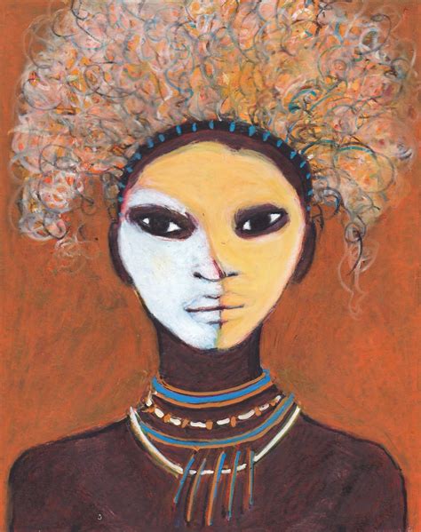An Invitation To Gaze The Beautiful Painted African Woman Surrealism