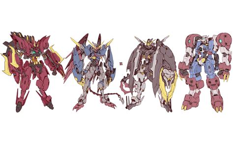 720x1208 Resolution Four Gundam Robot Drawinggs Mech Digital Art