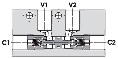 Double Pilot Operated Check Valve Line Mounted