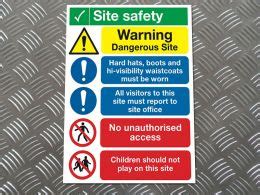 Work In Operation Construction Site Safety Board Free Delivery