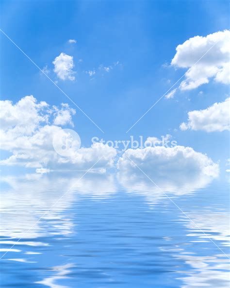 Serene Blue Water And Sky Background Royalty Free Stock Image Storyblocks
