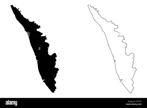 Kerala Map Outline Hi Res Stock Photography And Images Alamy