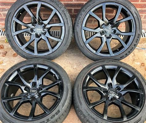 Audi A5 S Line Black 18 Inch Alloy Wheels 5 X 112 Genuine Speedline A3