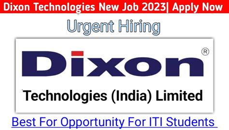 Dixon Technologies New Jobs 2023 Noida Uttar Pradesh Location