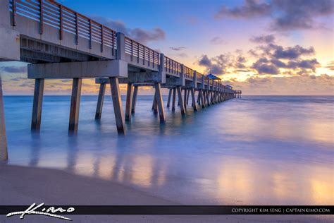 Juno Beach Florida Early Morning Smooth Waves Royal Stock Photo