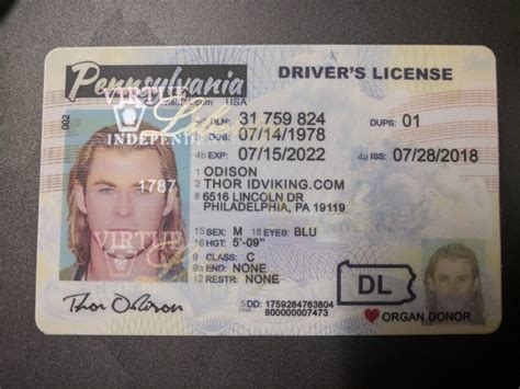 Pennsylvania New Pa Drivers License Scannable Fake Id