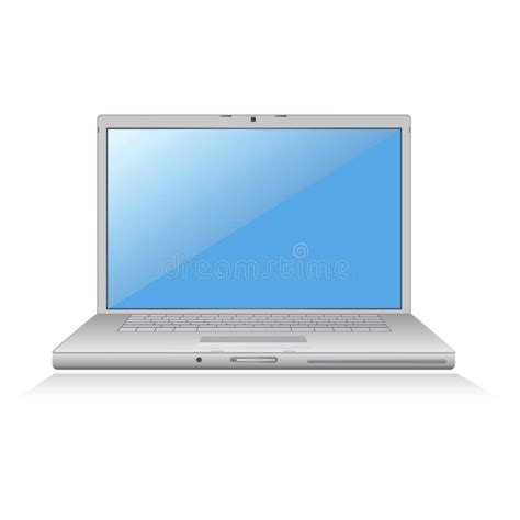 Laptop Vector Blue Screen Stock Vector Illustration Of Grey 5876015