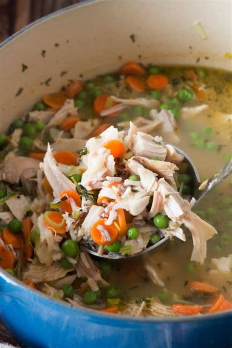 Chicken Wild Rice Soup With Leeks Oh Sweet Basil Recipe Chicken