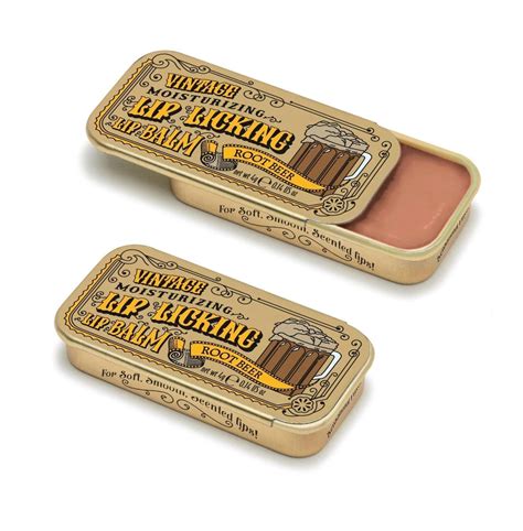 Lip Licking Lip Balm Vintage Slider Tin Root Beer Golden Gait Mercantile