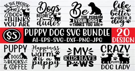 Puppy Dog Svg Bundle Bundle · Creative Fabrica