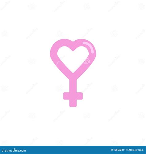 Female Gender Flat Icon Stock Vector Illustration Of Flat 136572811