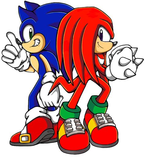 Coloriage Sonic et Knuckles à imprimer