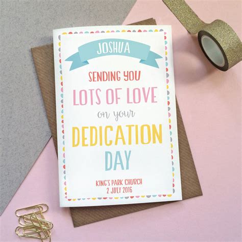 Personalised Dedication Day Card By Sarah Catherine