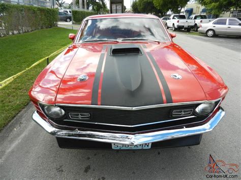Awesome And Rare 1970 Ford Mustang Mach 1 351 H Code Shaker Hood 4