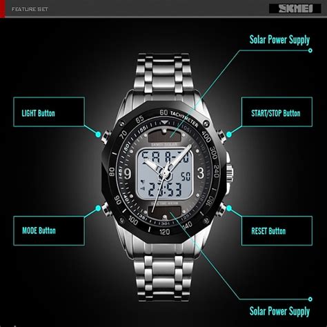 Skmei Solar Men Sport Digital Watch Fashion Solar Sport Wrist Watch