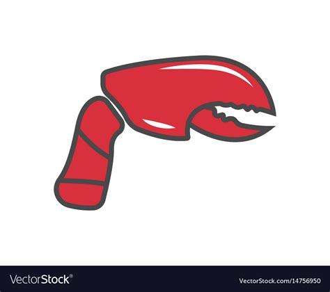Crab Claw Isolated Icon Royalty Free Vector Image