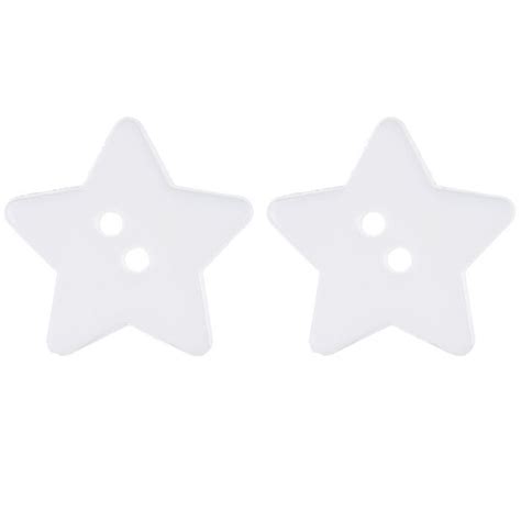 White Star Buttons 28mm Hobby Lobby 812024 Star Buttons