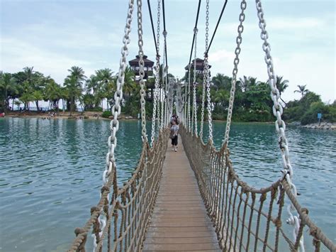 Singapore Suspension Bridge From Sentosa Island To Pulau
