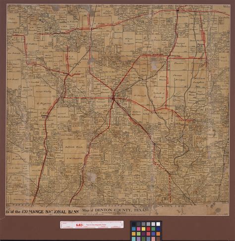 Map Of Denton County Texas Showing Names Of Original Grantees The