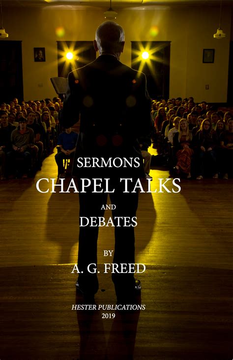 Sermons Chapel Talks And Debates