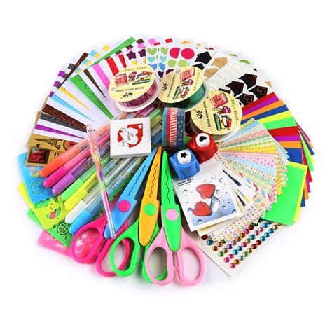 Sicohome Scrapbooking Supplies With Paper Stickers Punches And Storage
