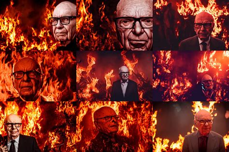 The Devil With The Face Of Rupert Murdoch Wearing Stable Diffusion