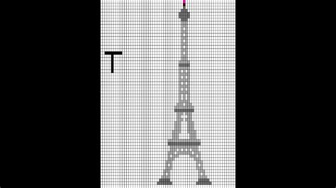 Eiffel Tower🗼 Pixel Art Pixel Art Eiffel Tower Simple Doodles