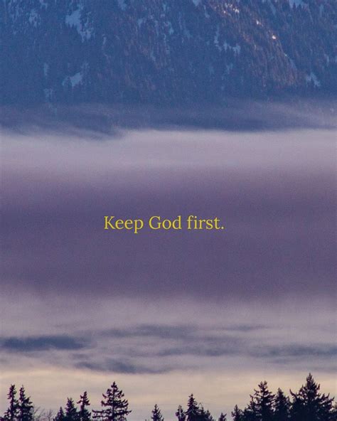 Keep God First