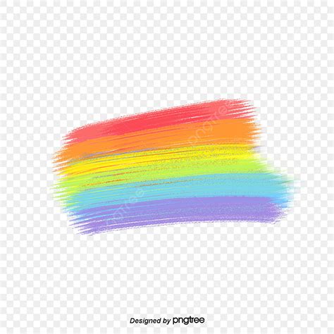 Art Rainbow Color Brush Stroke Painting Vector Background Stock