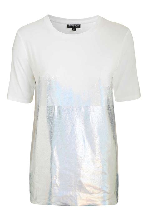 Holographic Oversized Tee Oversized Tee Topshop Outfit Oversized