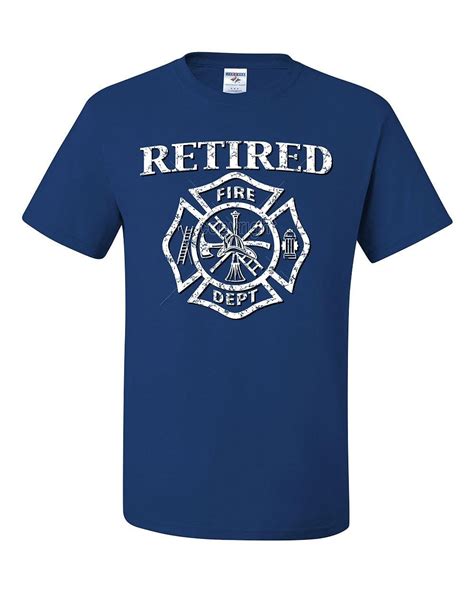 Retired Firefighter T Shirt Fire Dept Volunteer Retiret T Stellanovelty