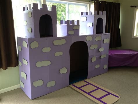 Cardboard Box Castle For My Daughters Princess Party Princess Theme