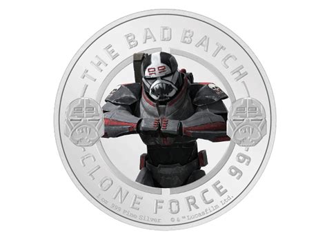 1oz Star Wars The Bad Batch Wrecker Silver Coin Royal Bull
