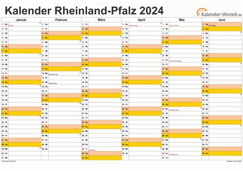Feiertage 2024 Rheinland Pfalz Kalender